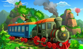 Jadący pociąg puzzle