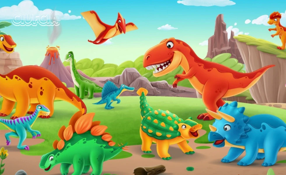 Wesołe dinozaury puzzle